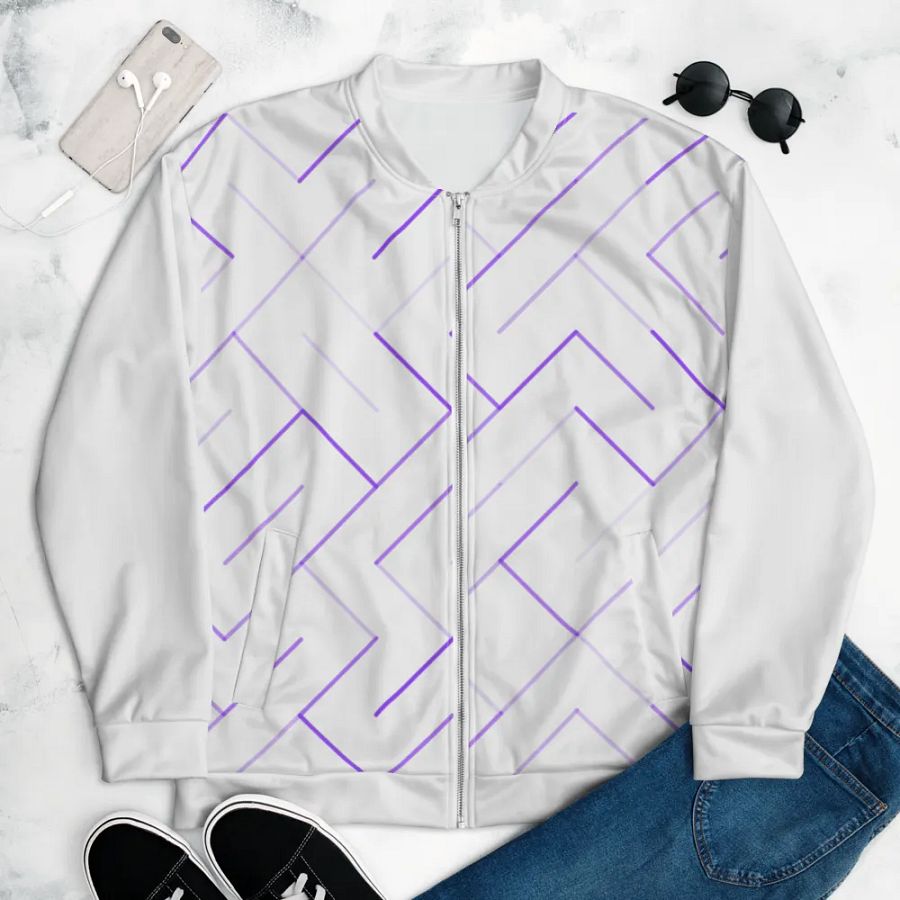 Geometric Melange All-Over Bomber Jacket product image (5)