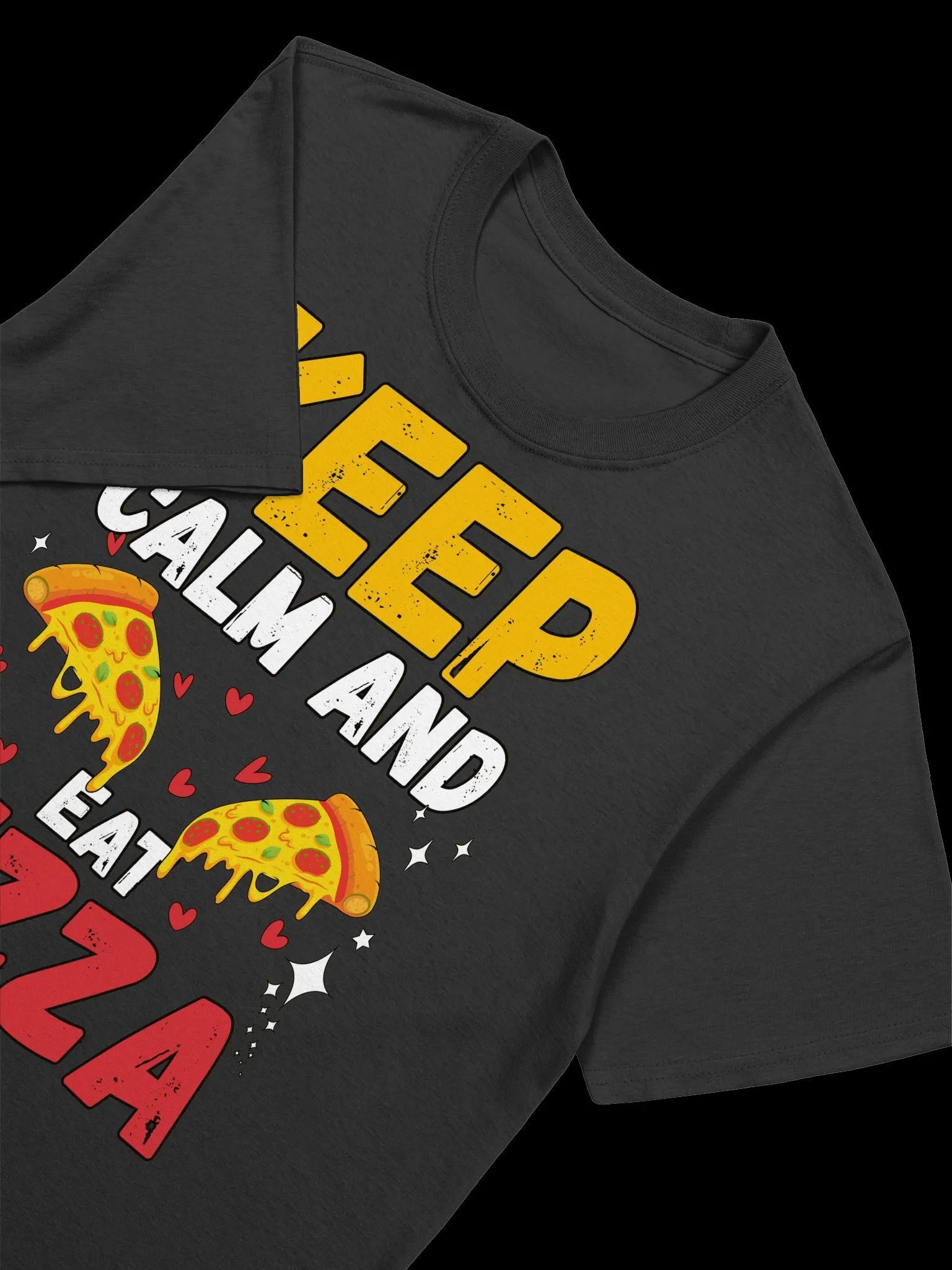 Food Lover-Keep Calm and Eat Pizza-Funny Food Quote T-Shirt product image (21)