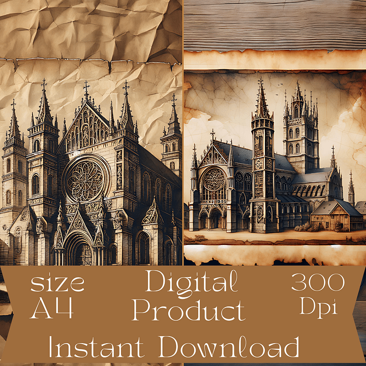 Vintage Church Junk Journal Paper product image (2)