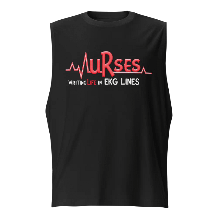 EKG Heartbeat Nurses Muscle Tank product image (1)