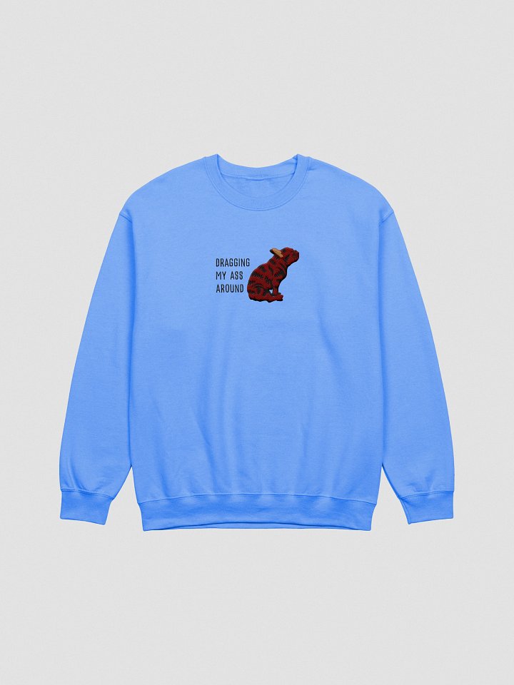 Dragging My Ass Around Sweatshirt (Embroidered) of a French Bulldog(Brindle) product image (7)