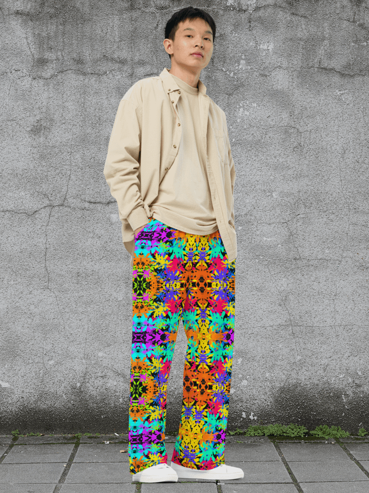 Coloured Leaves Unisex Wide Leg Bottoms product image (1)