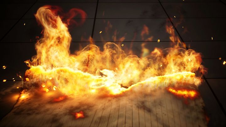 Burning Paper Fluid Fire in Unreal Engine 5.4 Niagara | Download Files product image (1)