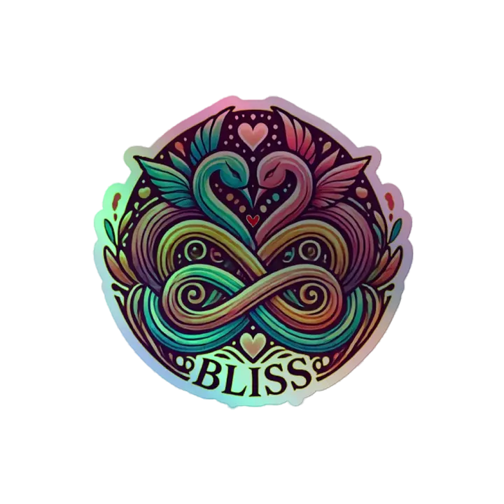 Blissful Swan Heart Holographic Sticker Set product image (2)