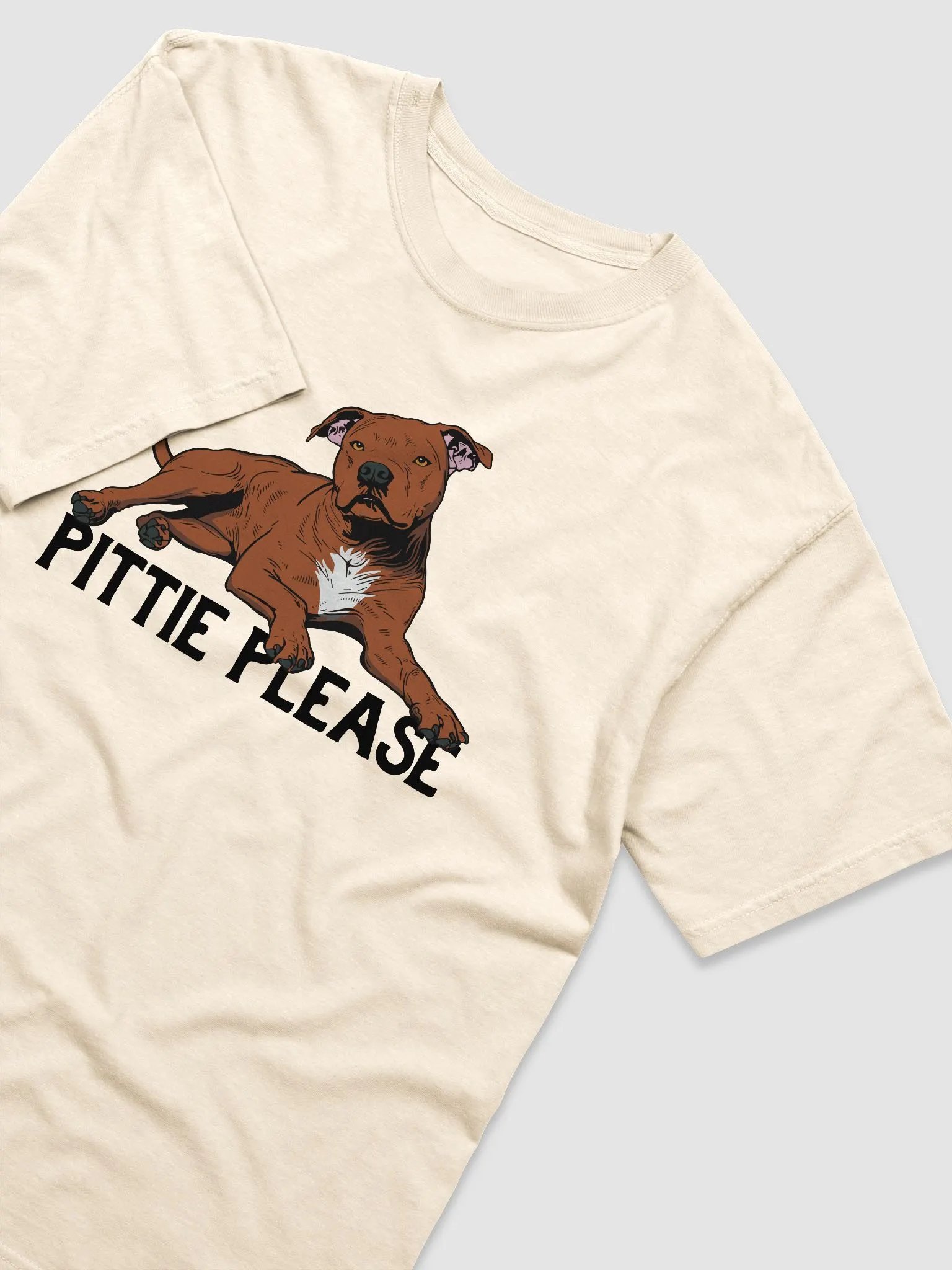 Pittie Please T-Shirt of a Pitbull | Funny T-Shirt for Pittie, Staffordshire, and Bully Owners product image (31)