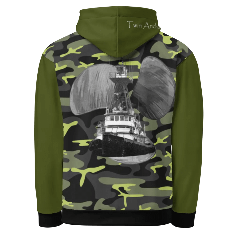 Camouflage & Green Three blade prop Tug CE Hoodie product image (9)