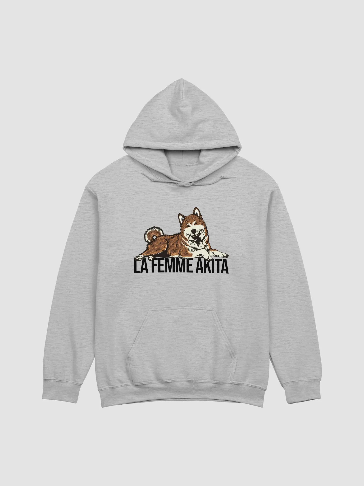 La Femme Akita Hooded Sweatshirt of an Akita Inu (Brindle) | Funny Hoodie for Akita Paw-rents product image (26)
