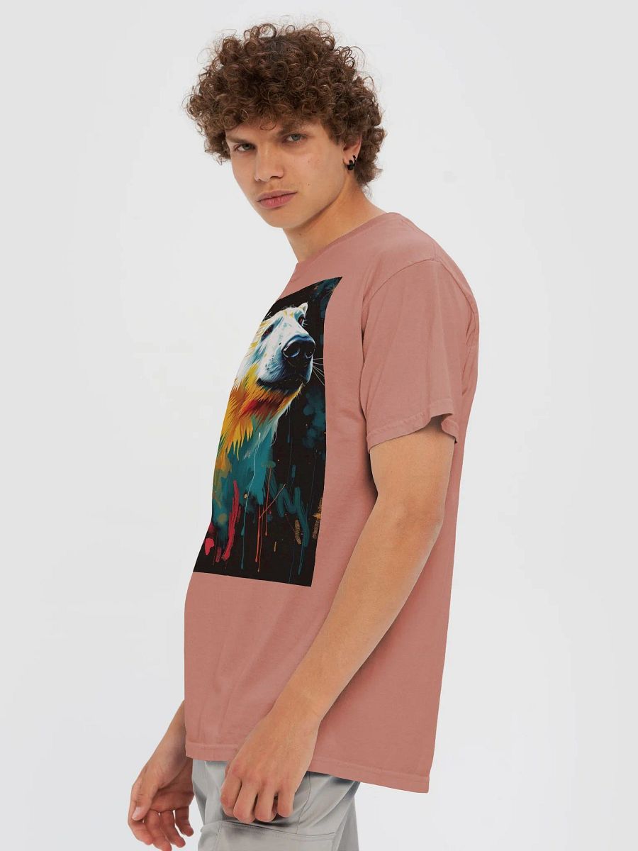 stunning polar bear Ultra-Soft Comfort: Garment-Dyed Cotton Tee product image (6)