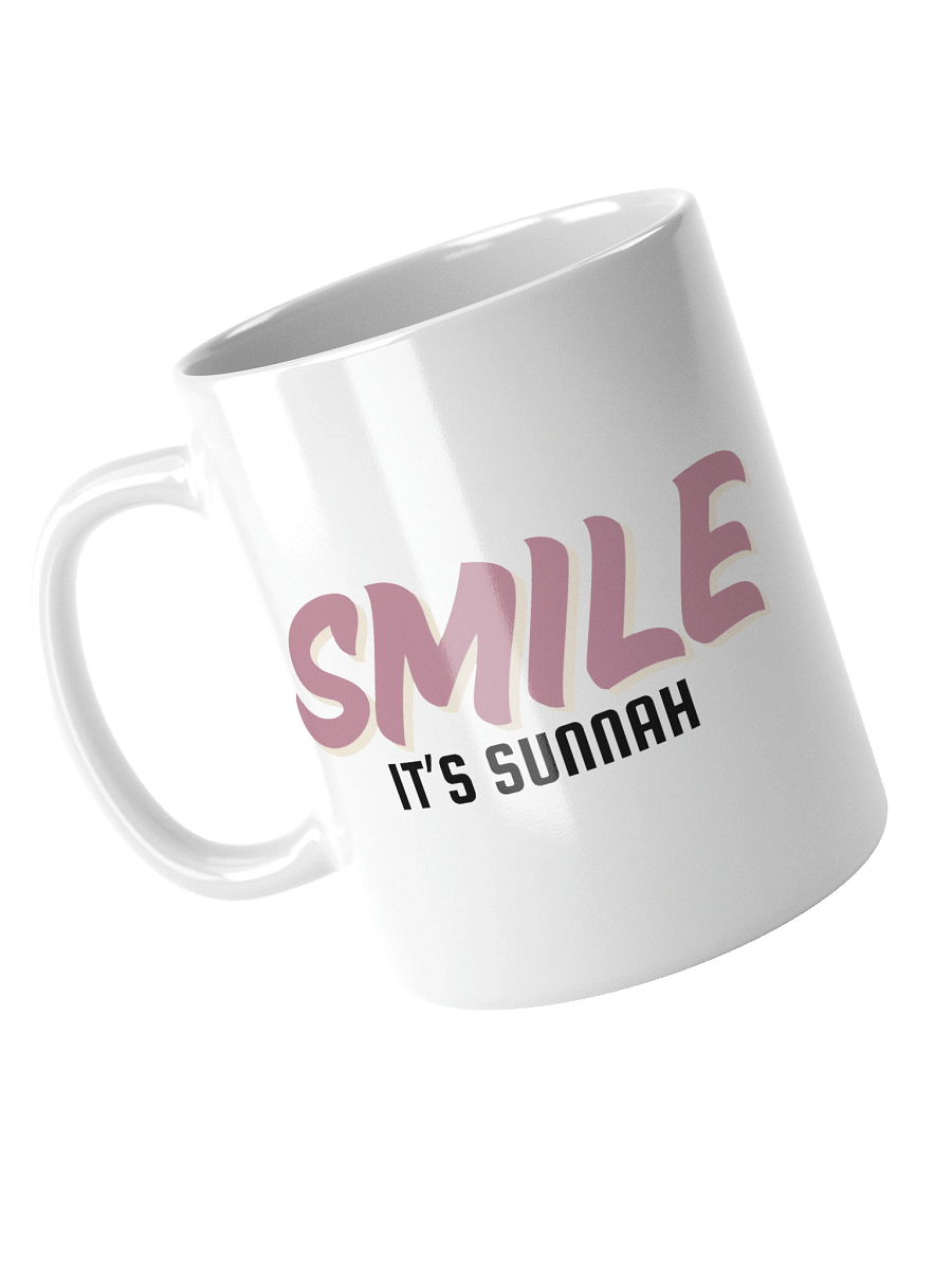 White "Smile It's Sunnah" Mug in Dusty Rose product image (3)