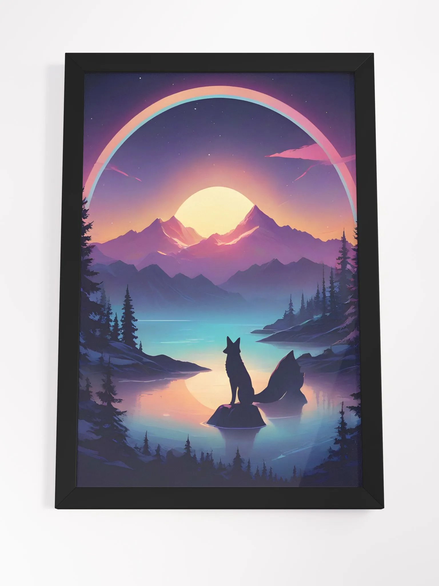 Wolf Sunset Framed Poster product image (5)
