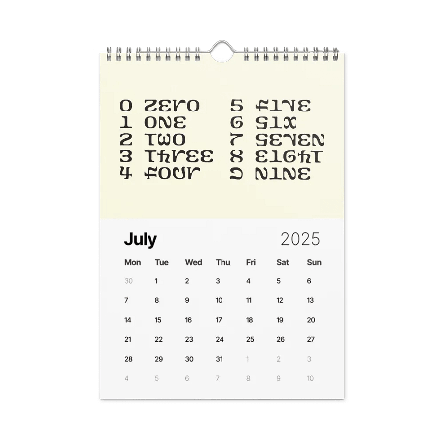 Ambigram Calendar 2025 product image (7)
