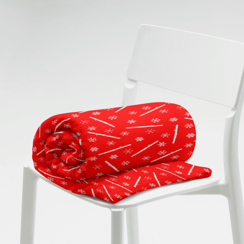 Scattered Flutes and Snowflakes Throw Blanket - Flute product image (2)