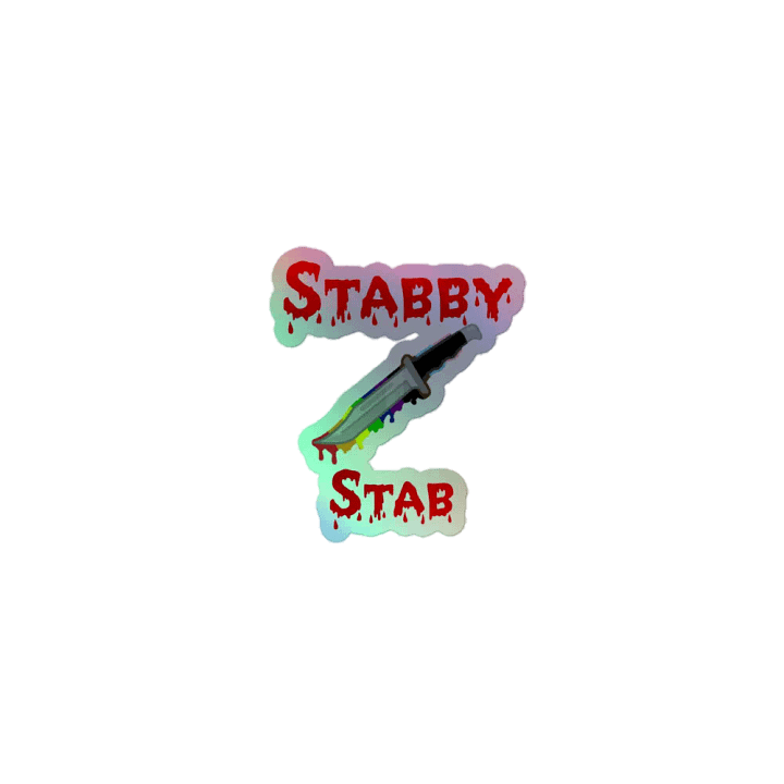 Stabby Stab Holographic Sticker product image (1)