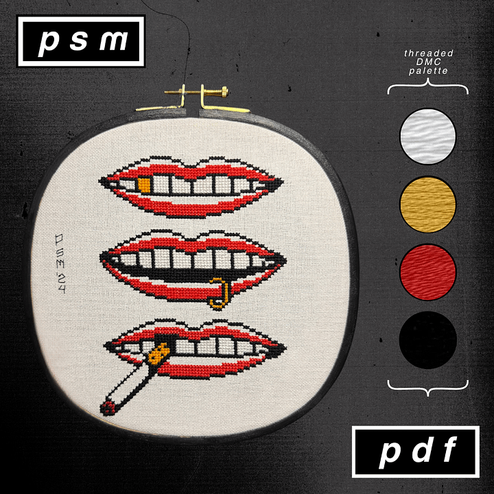 Stacked Smiling Lips Pattern product image (1)