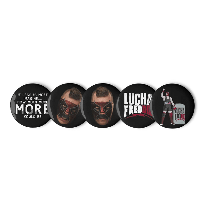LuchaFredDIE button set product image (2)