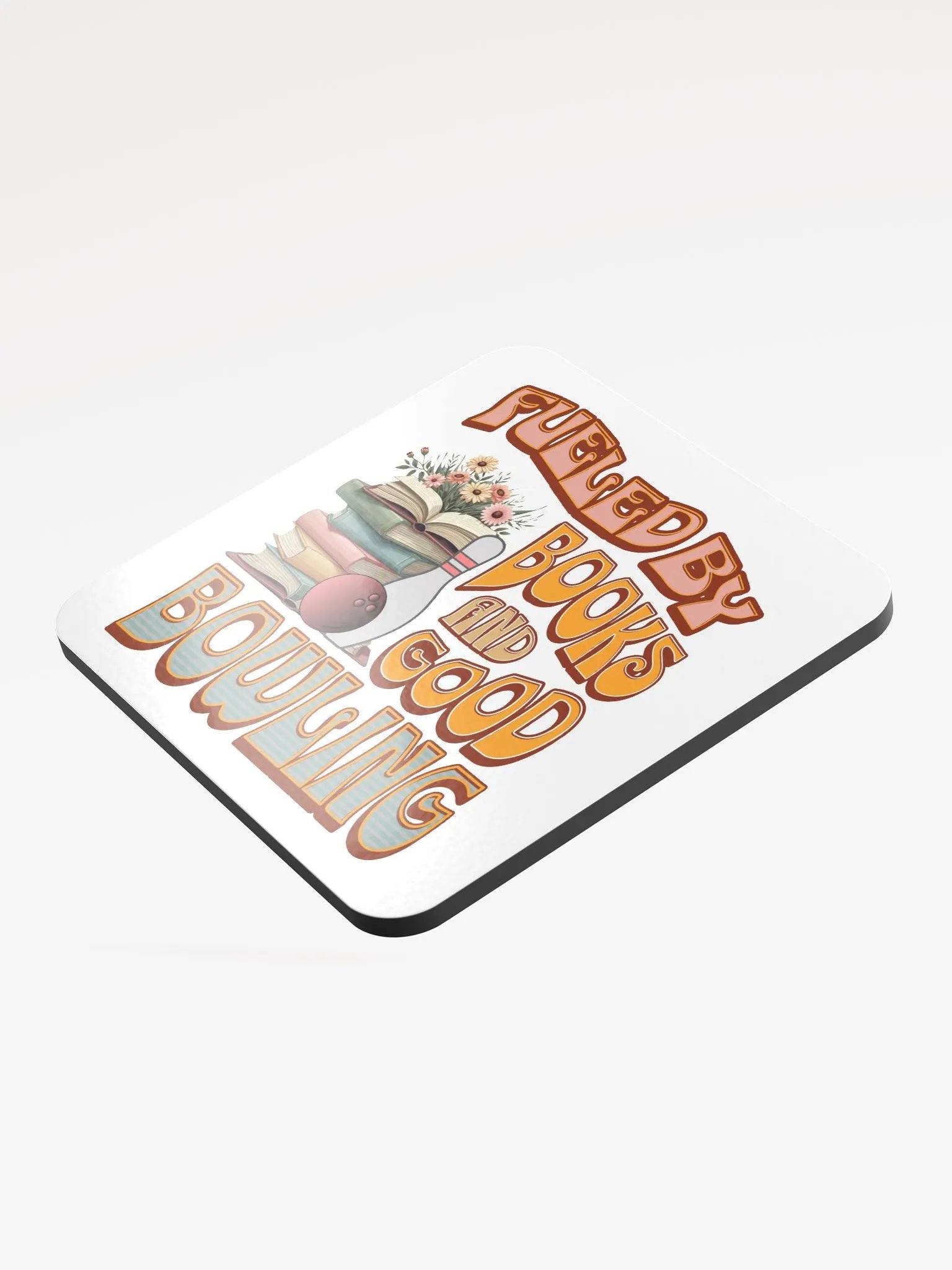 Fueled By Books And Good Bowling Bibliophile's Delight Coaster product image (4)
