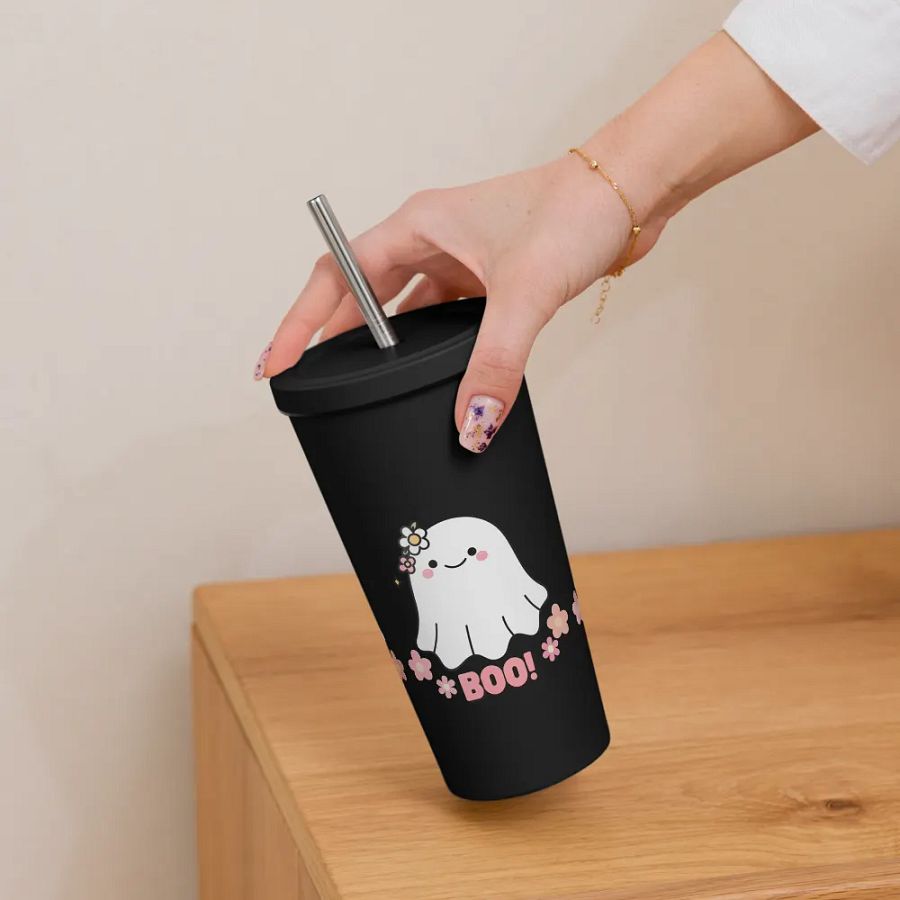 Flower Boo Ghost Insulated Tumbler product image (10)