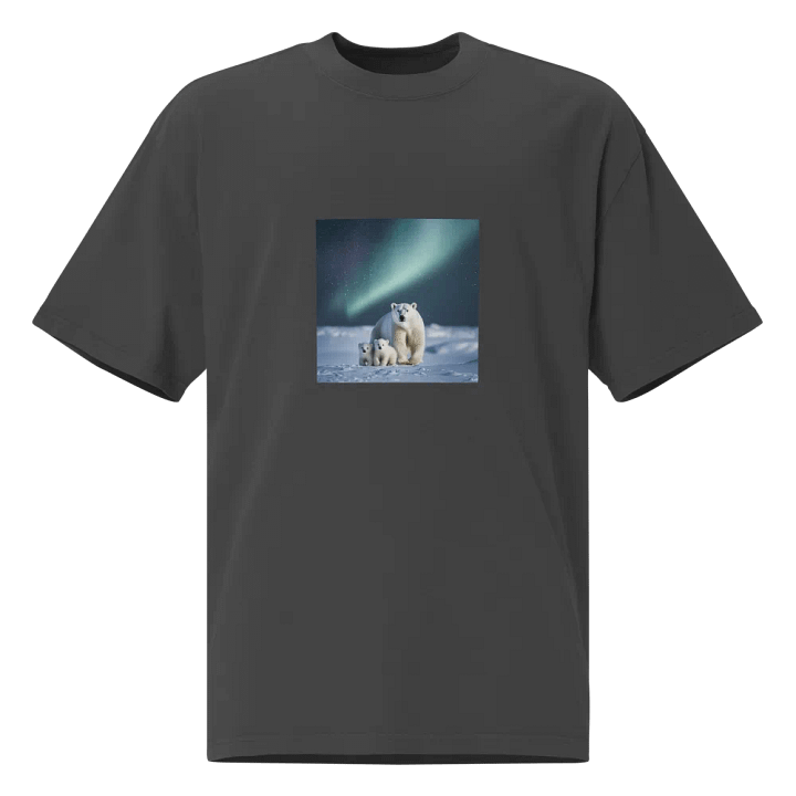 Aurora Borealis Polar Bear Oversized Tee product image (1)