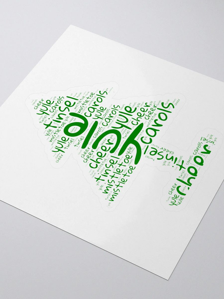 Christmas Spirit Word Art Kiss Cut Stickers product image (3)