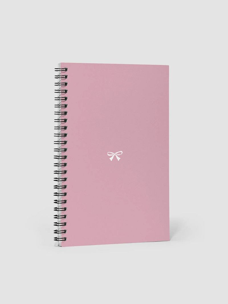 Light Summer Pink Bow Spiral Notebook