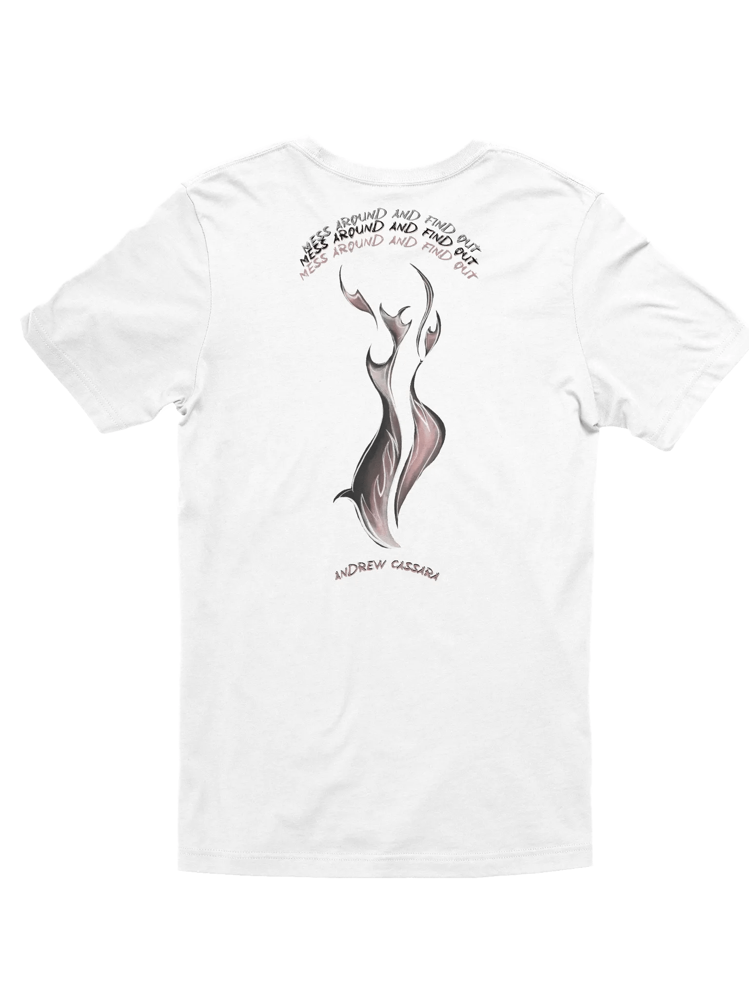 MESS AROUND AND FIND OUT ~ FLAME TEE (WHITE) product image (2)