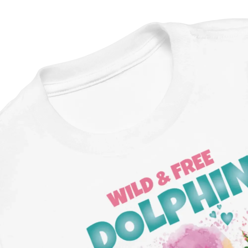 Dolphin Wild and Free Colorful Funny Cute Bella+ Canvas Toddler T-Shirt – Funny Shirt & Gift for Kids product image (10)