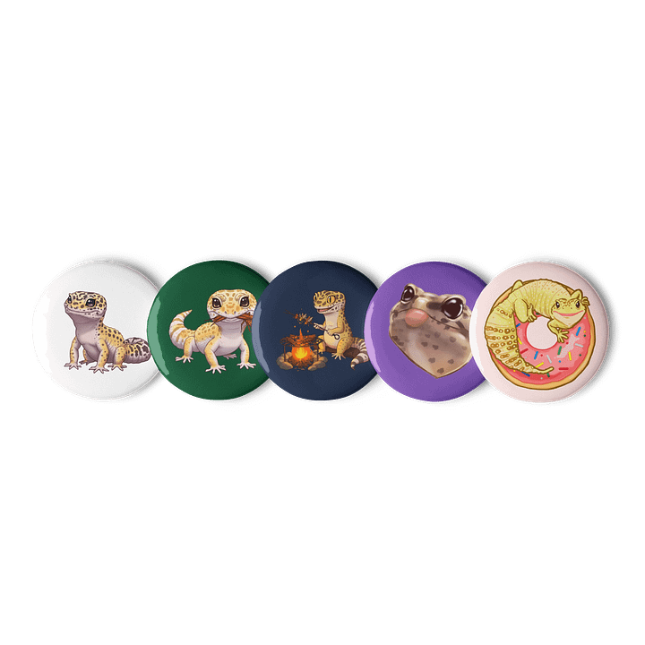 Leopard Gecko Badge (5 PACK) product image (1)