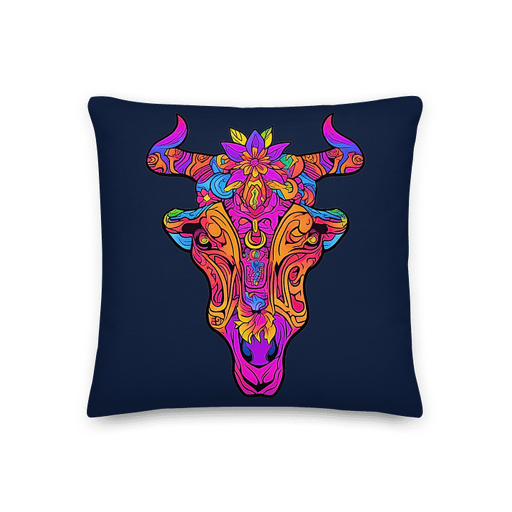 Neon Bull Skull - Pillow product image (1)