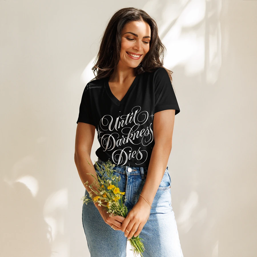 Until Darkness Dies (simple design) Bella+Canvas Women's Relaxed V-Neck T-Shirt product image (11)