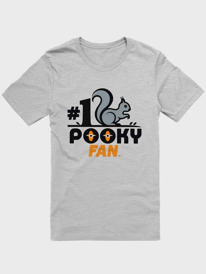 Super Soft and Flattering Tee: #1 pooky fan, orange, grey and black with simplistic squirrel on a branch product image (1)