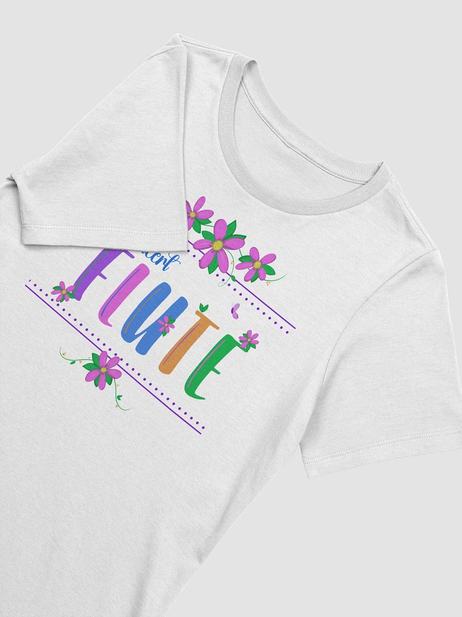 Relaxed Fit - Floral Flute Women's T-Shirt - Blue Concert Flute Letters product image (3)