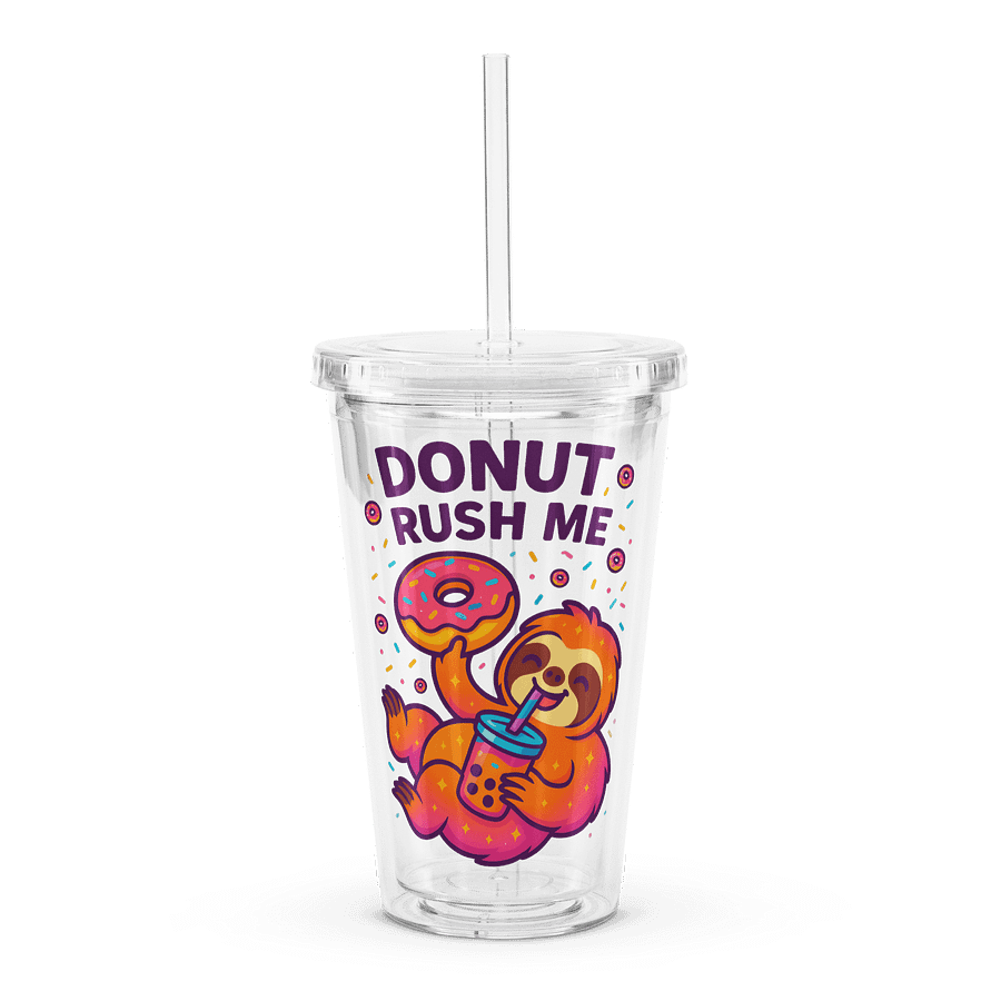 Donut Rush Me – Funny Sloth Tumbler | Sloths Having Snacks Collection product image (1)