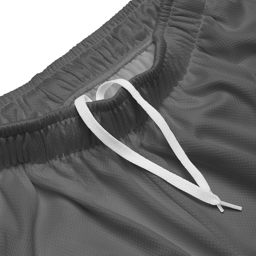 Women's | BRN.2C.C.™ Mesh Shorts | Coastal Cool Meets Sporty Style | Recycled Unisex Activewear 🌊🔥| White Logo on Grey product image (3)