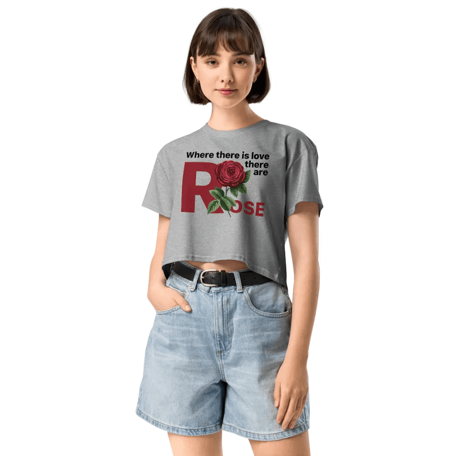 BUIII: Where there is love, there are rose Crop Tops product image (9)