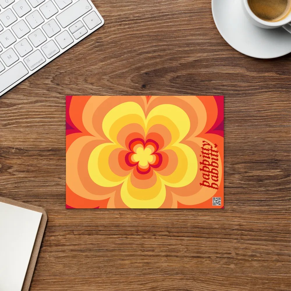 Groovy Mum terracotta retro portrait greetings card product image (5)