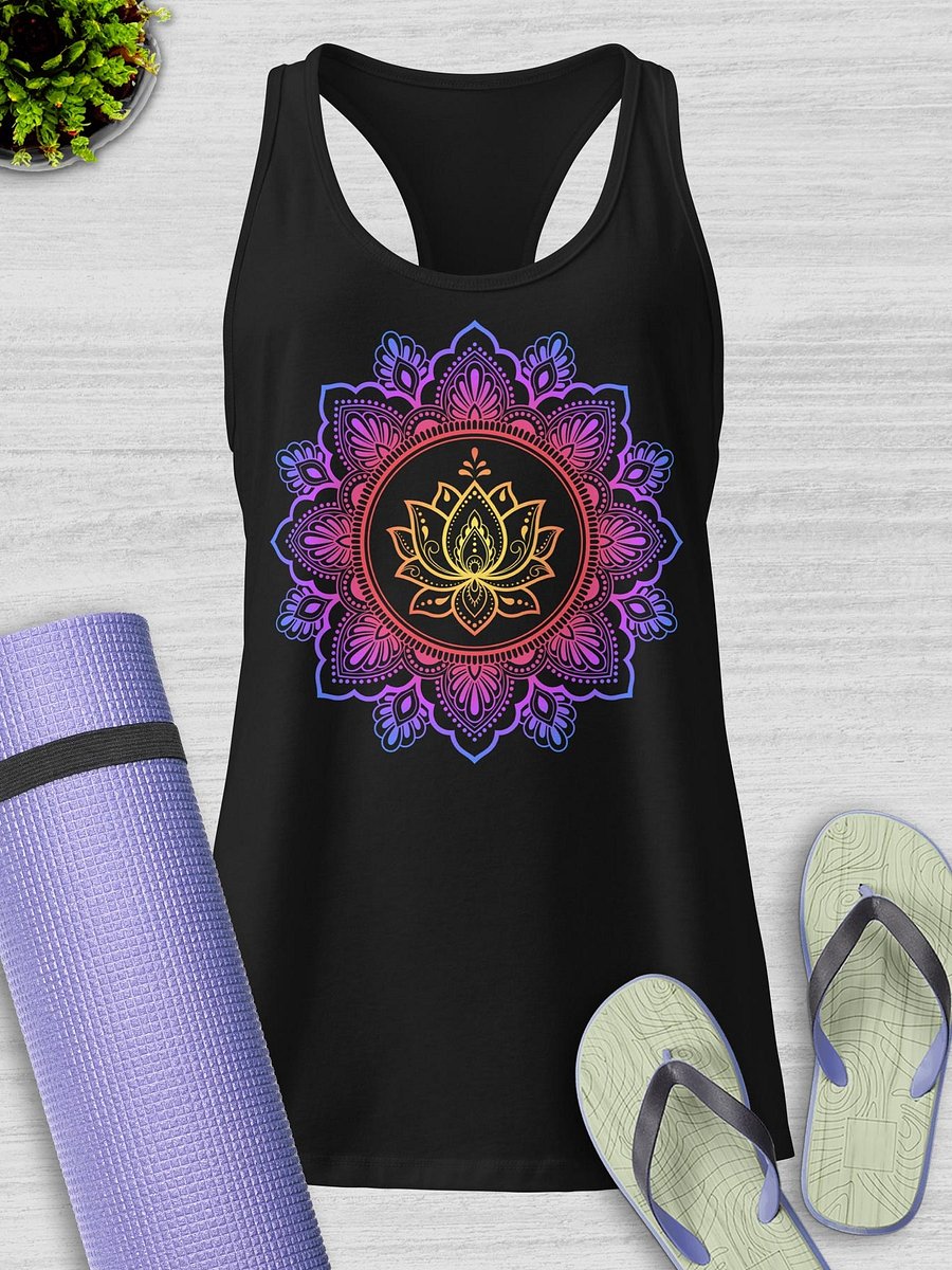 Mandala with Lotus - Tank product image (1)