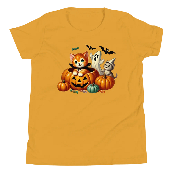 Kittens and Ghost Halloween Kids T-Shirt product image (57)
