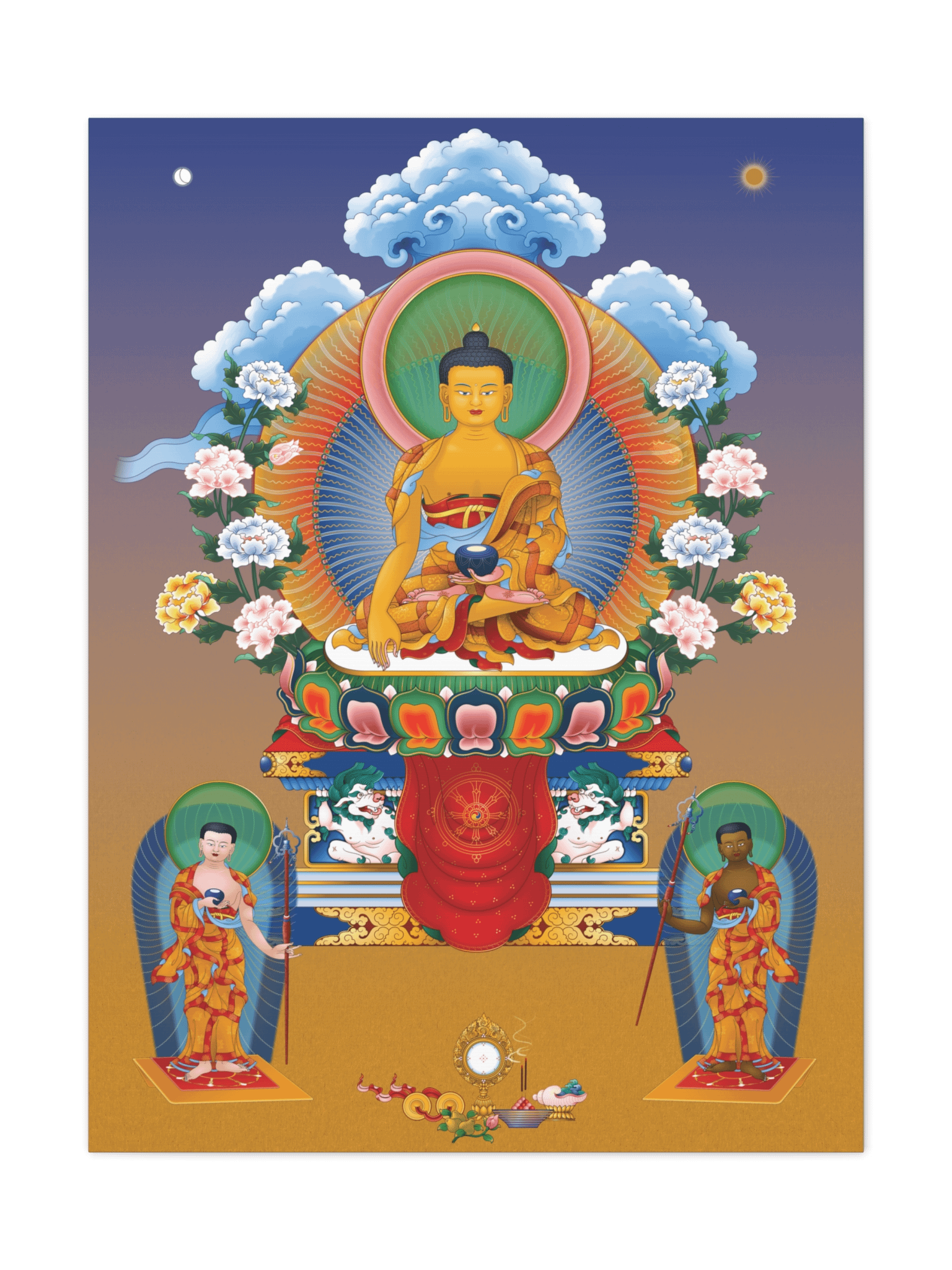 Shakyamuni Buddha thangka canvas print product image (1)