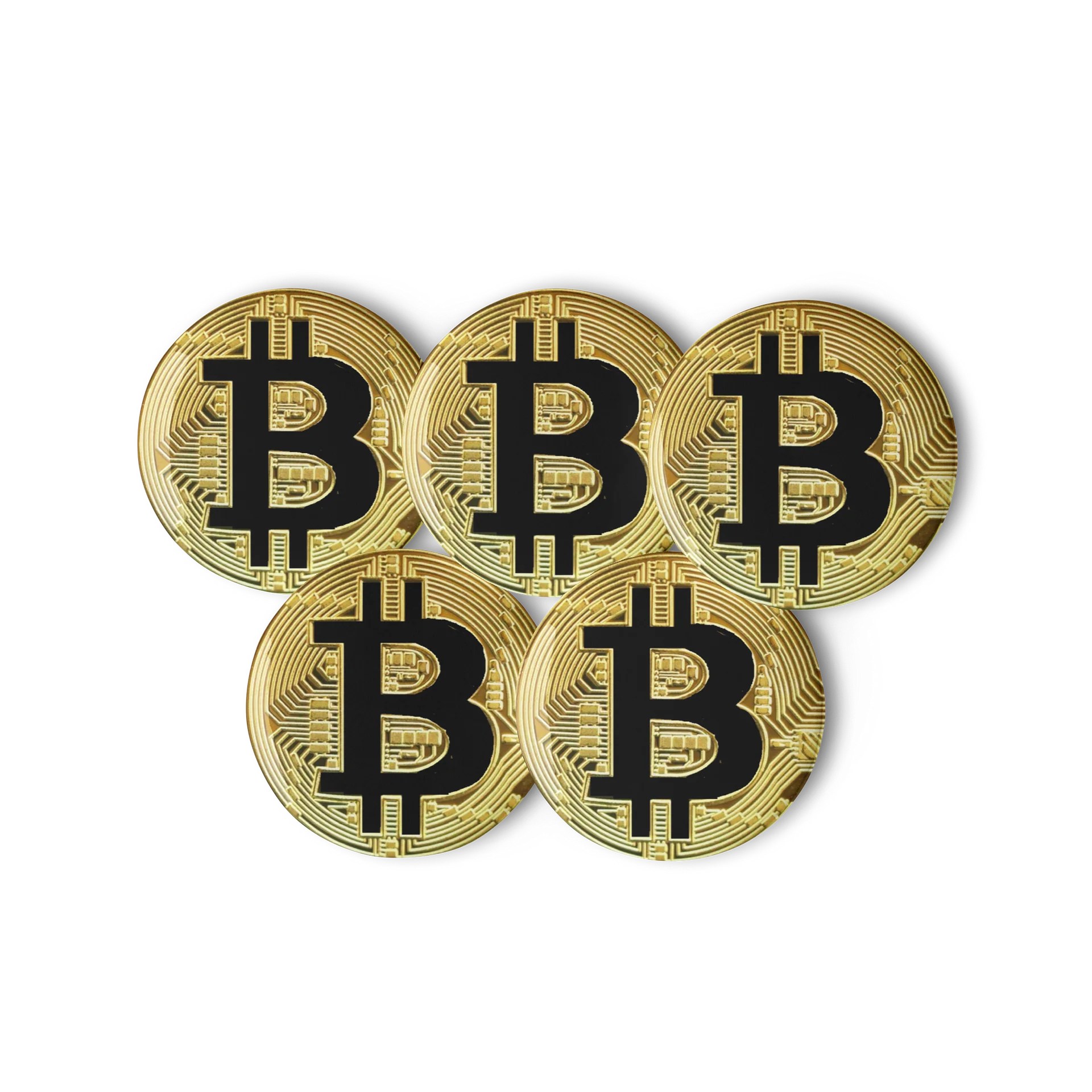 Set of 5 BITCOIN Pin-On Metal Buttons product image (3)