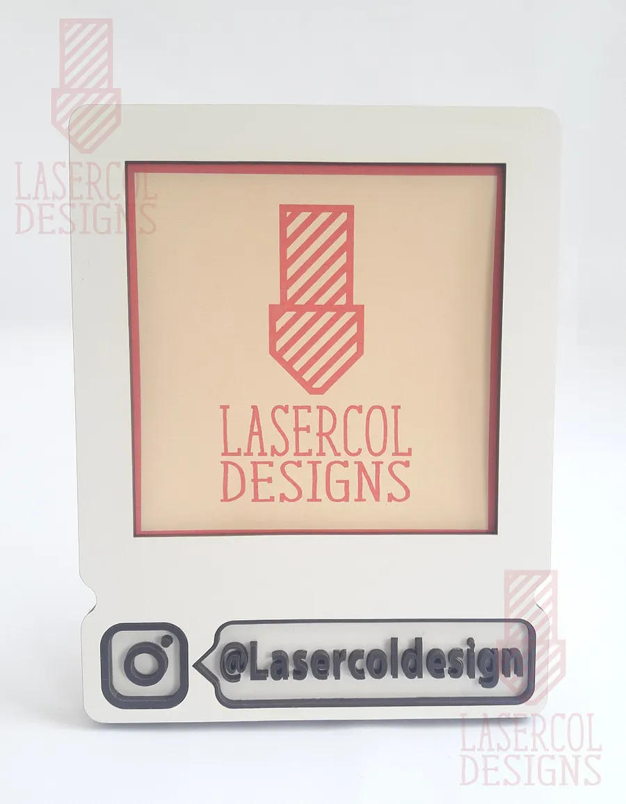 Photo frame with Instagram Handle - Laser Cut Files product image (8)
