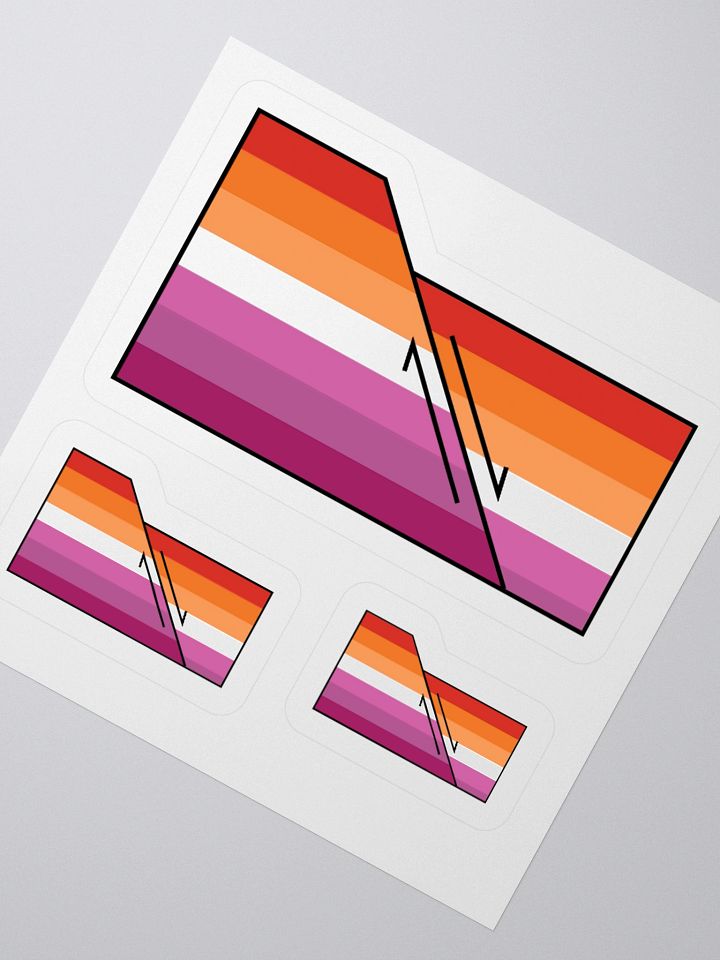 Faulted Pride Flags- Lesbian Sticker product image (2)