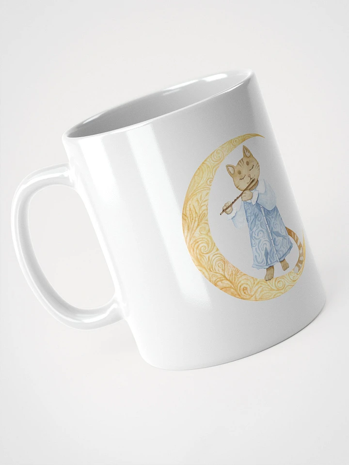 Flute Cat in the Moon Mug product image (1)