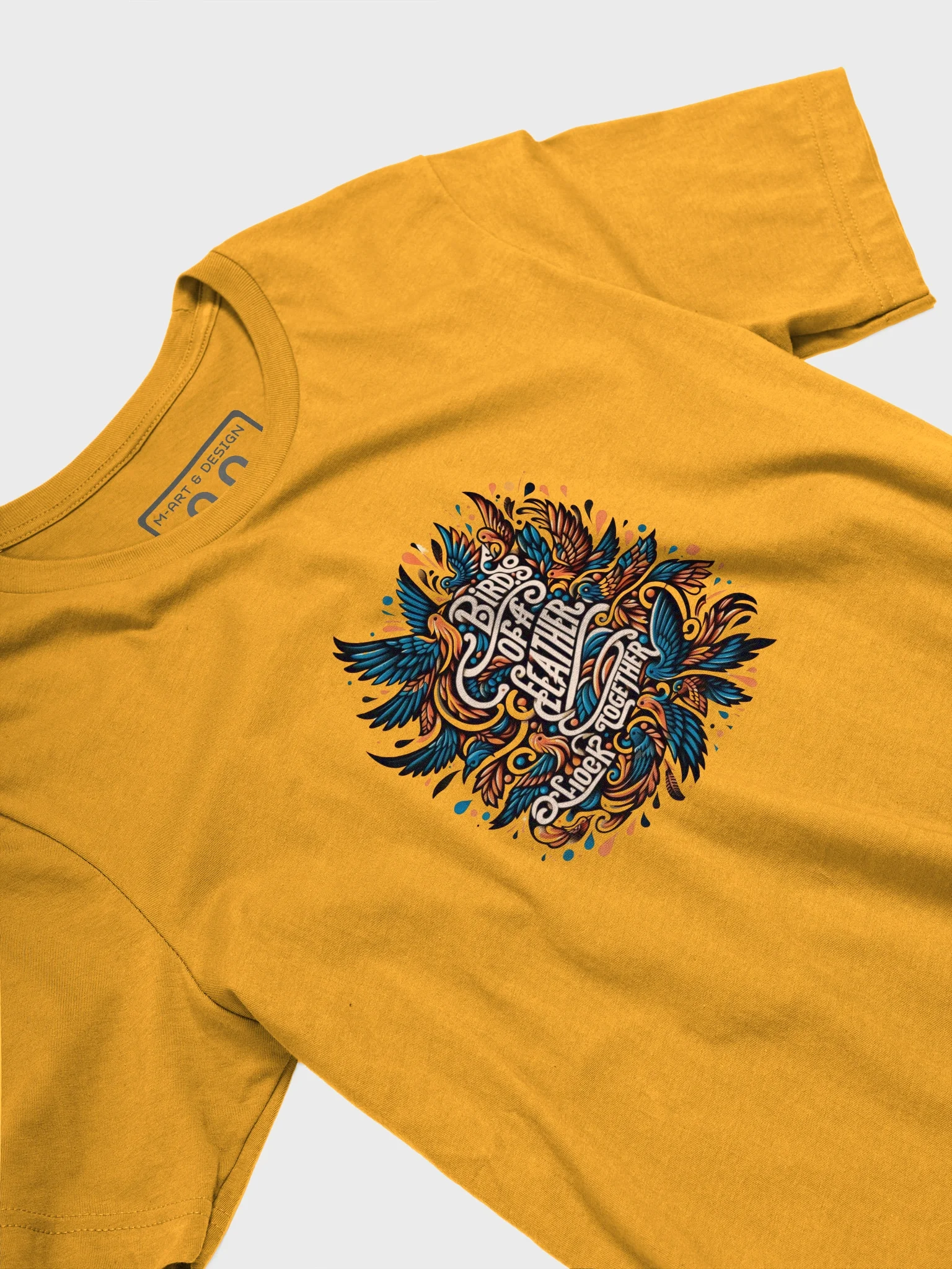 Birds of a Feather T-Shirt - Typographic Art product image (3)