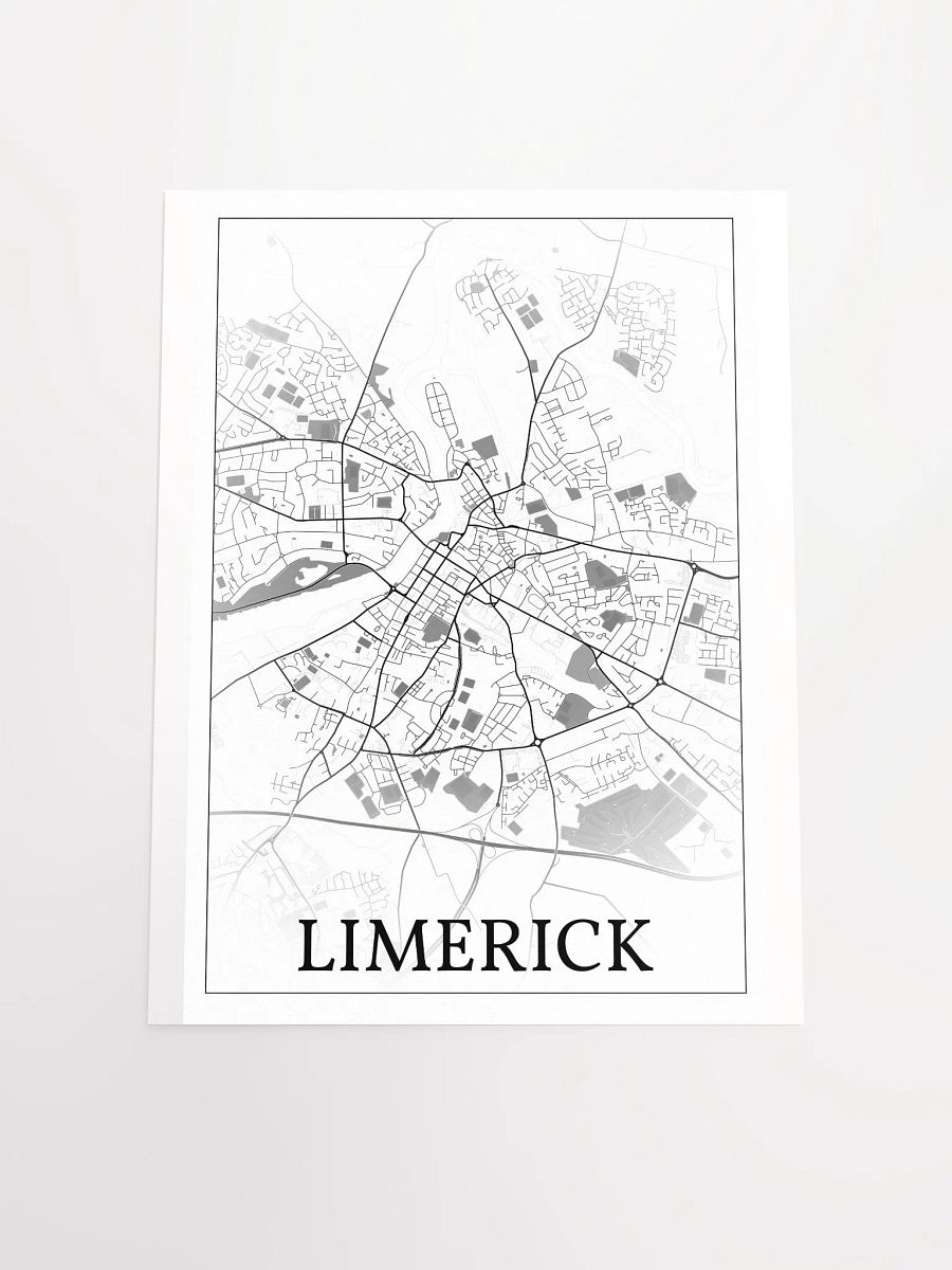 Limerick, Éire, city map print product image (18)