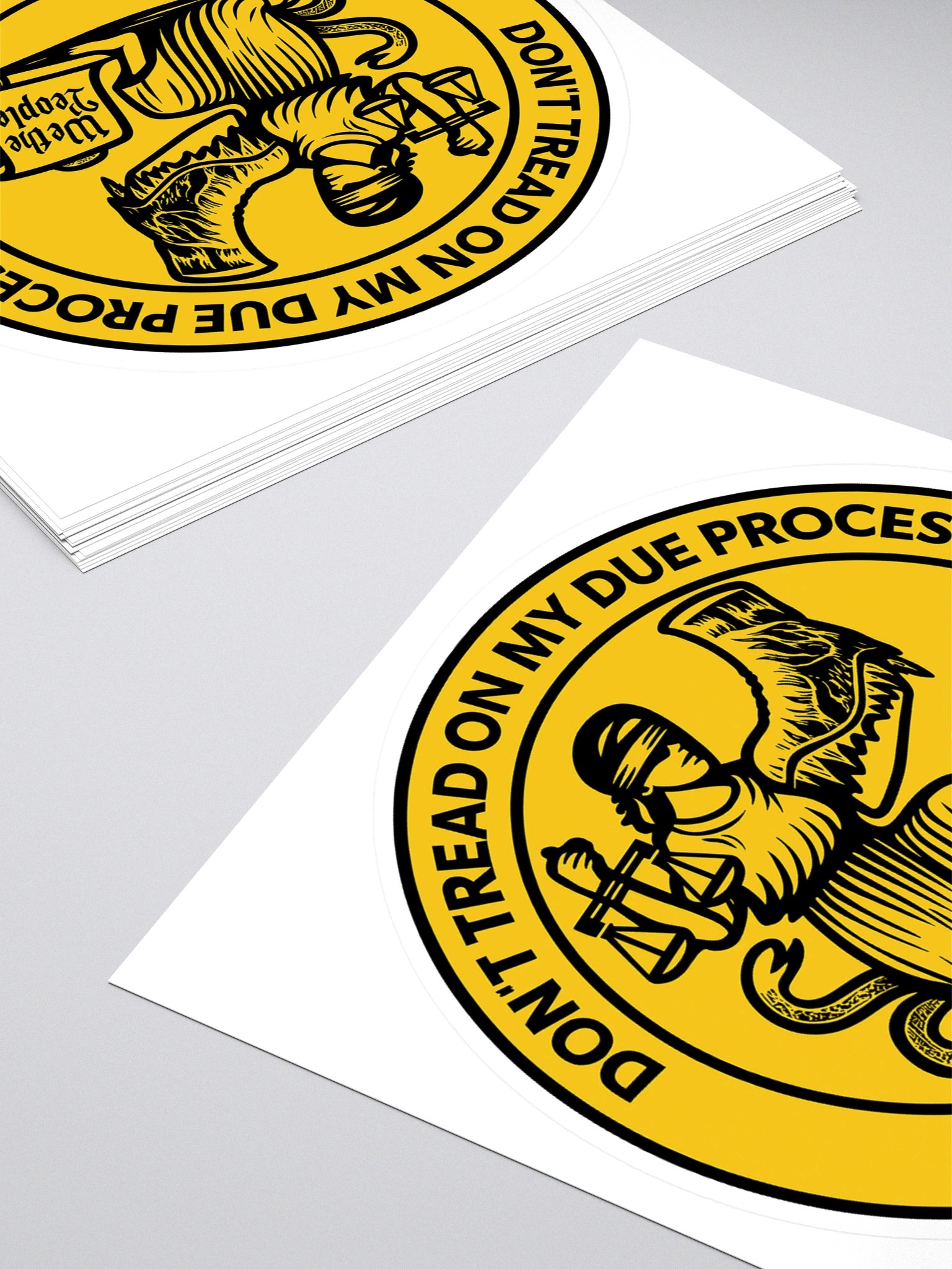 Don't Tread On Our Due Process - yellow-sticker product image (4)