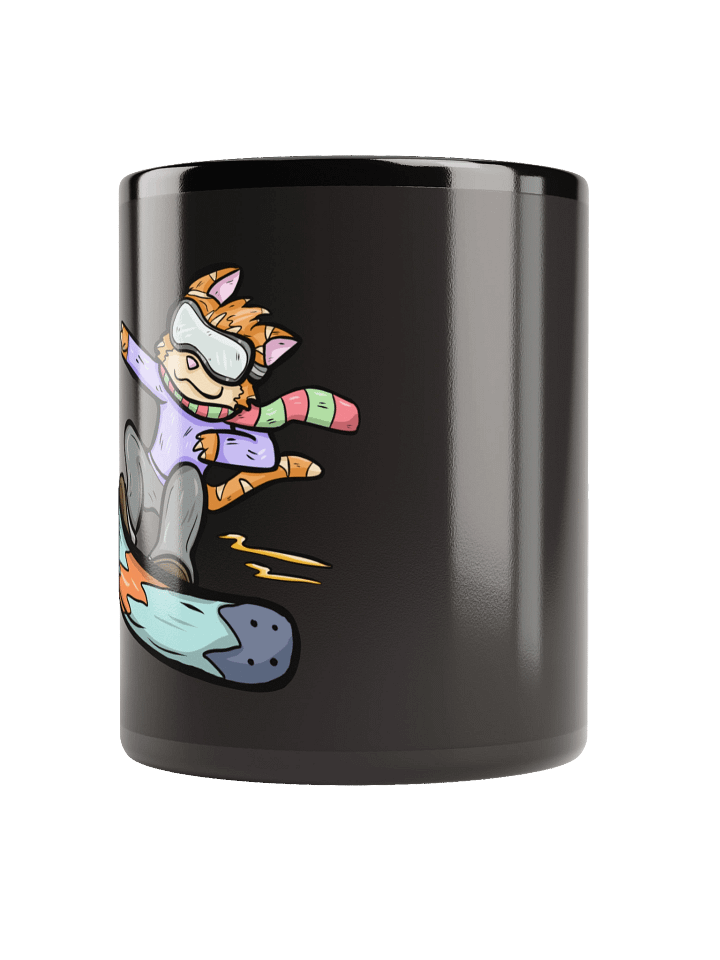 Rusty Snowboarding Holiday Black Mug Christmas 2025 product image (2)