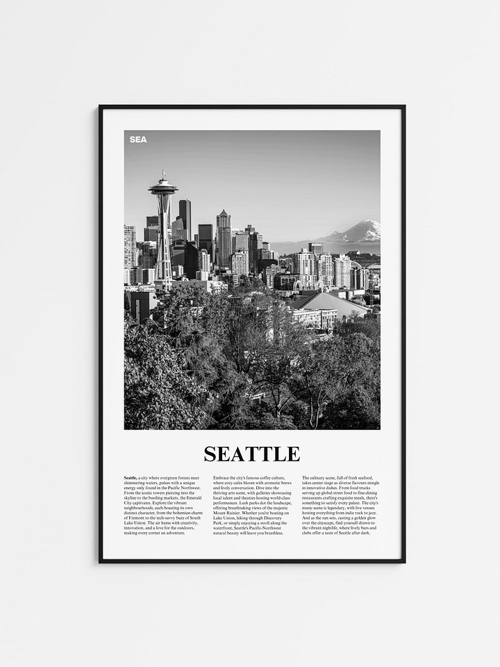 Seattle 01 Newspaper Poster product image (1)