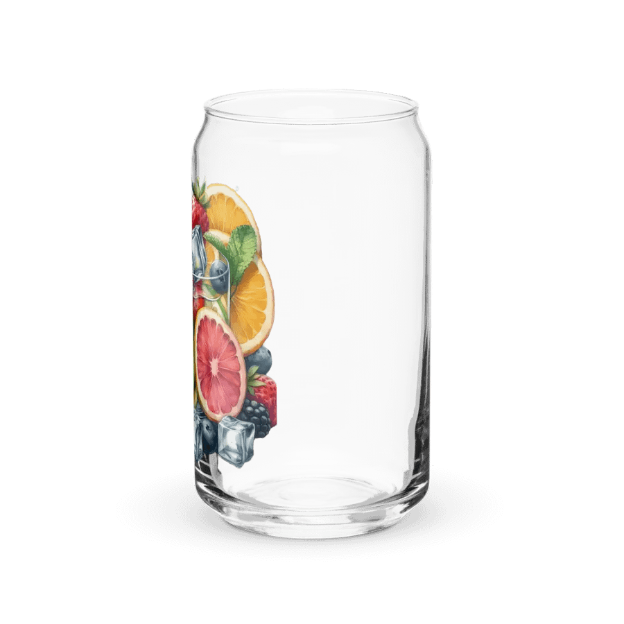 Fruit juice with fruit slice mixed water affect, design_06-Can-Shaped Glass product image (9)