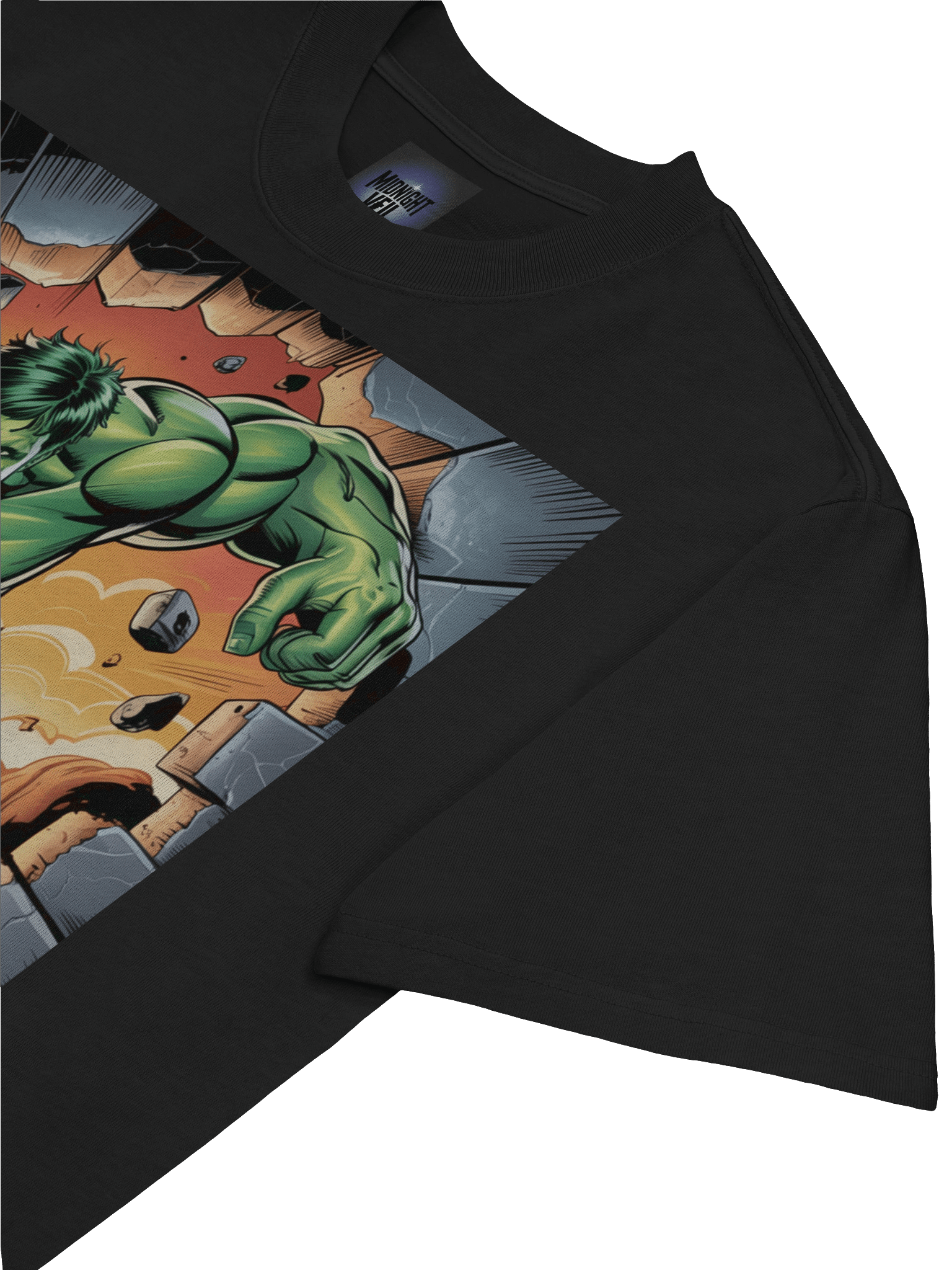 Abyss Assault: Hulk Wall-Rupturing Fury Oversized Faded T-Shirt product image (7)