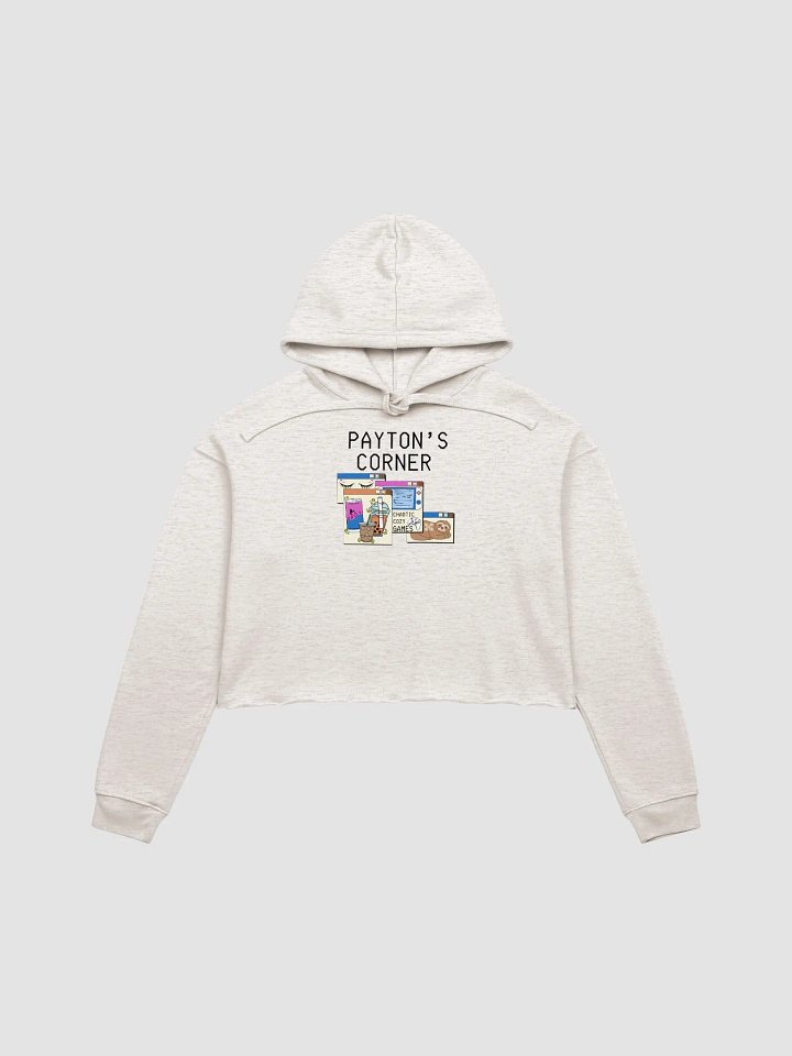 Payton's Virtual Corner Cropped Hoodie- Black Text product image (2)